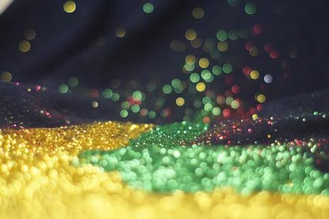 Image of glitter on black background Stock Photos