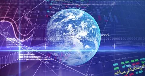 Image of global business 4k Stock Illustration