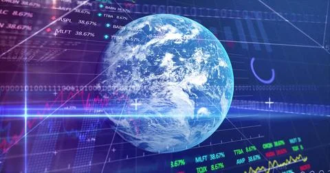 Image of global business 4k Stock Illustration