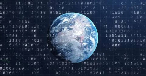Image of global business 4k Stock Illustration