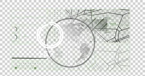 Image of globe and data processing over transparent background Ilustração Stock
