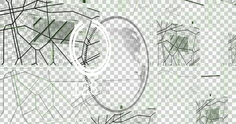 Image of globe and data processing over transparent background Ilustração Stock