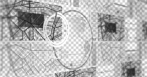 Image of globe and data processing over transparent background Illustrazione stock