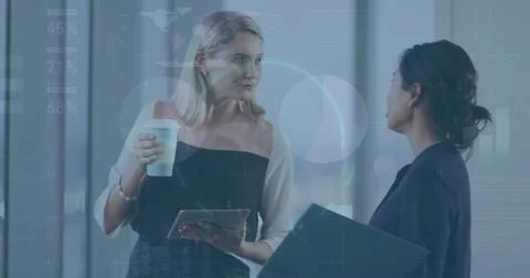 Image of globe and data processing over man using smartphone Stock Photos