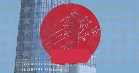 Image of globe with data processing over pattern on white background Stock Illustration