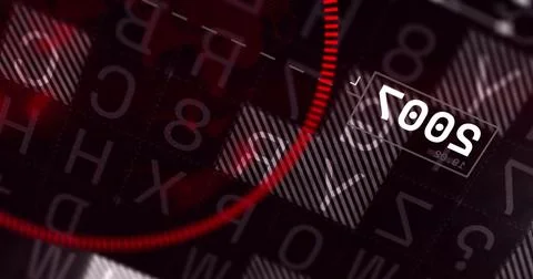 Image of globe over data processing on dark background Illustrazione stock