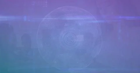 Image of globe, statistics and data processing Stock Illustration