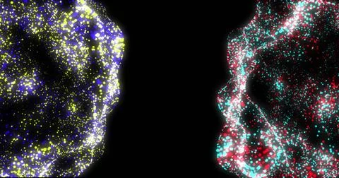 Image of globes of connections and data processing over black background 스톡 사진