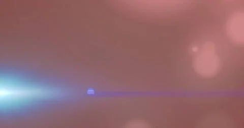 Image of glowing blue light over pink light spots Ilustração Stock