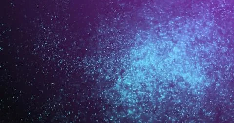 Image of glowing light spots moving over black background Ilustração Stock