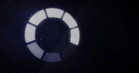Image of glowing loading circle digital interface 스톡 일러스트