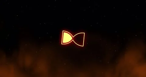 Image of glowing loading hourglass digital interface イラスト素材