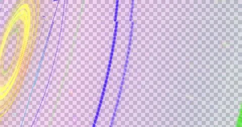 Image of glowing multi coloured scope scanning with light trails and markers on Stock Illustration