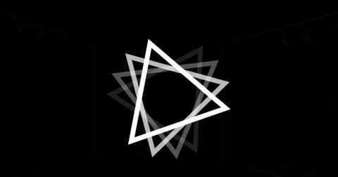 Image of glowing qr code over neon geometric shapes Stock Illustration