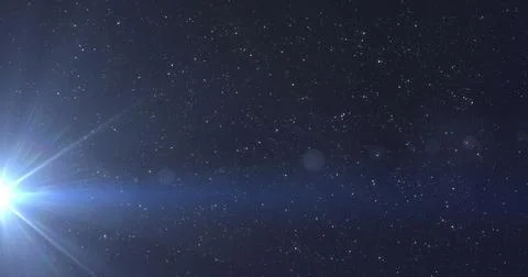 Image of glowing spots of lights over dark background Ilustração Stock