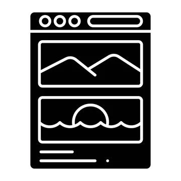 Image Glyph Icon Stock Illustration