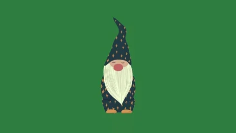 An image of gnome beard isolated isolated on green screen background Stock Footage 336890493