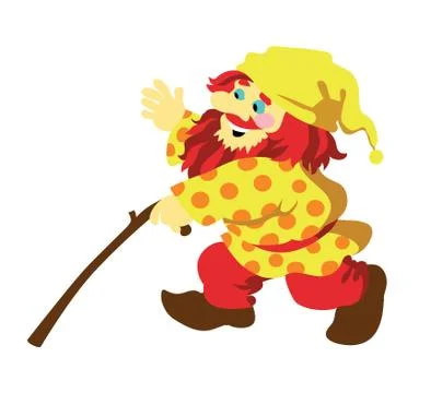 Image of gnome isolated on white background Stock Illustration