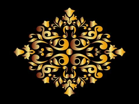 Image of golden patterns Stock Illustration