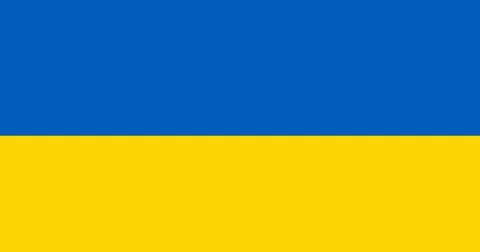 Image of graphs and financial data over flag of ukraine Stock Illustration