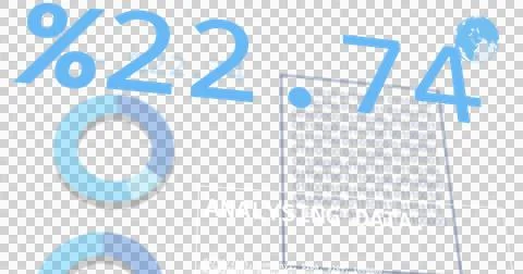 Image of graphs, statistics and financial data processing on transparent Stock Illustration