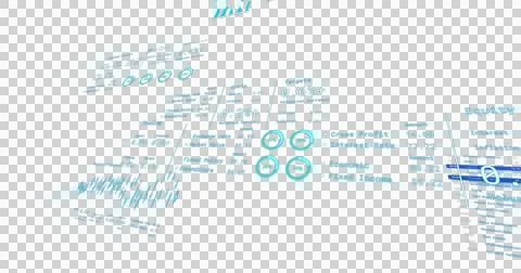 Image of graphs, statistics and financial data processing over transparent Ilustração Stock