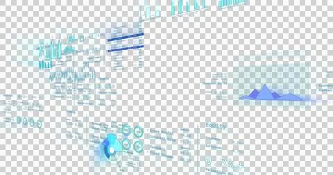 Image of graphs, statistics and financial data processing over transparent Ilustração Stock