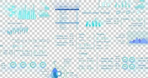 Image of graphs, statistics and financial data processing over transparent Stock Illustration