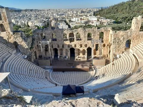 Image of Greek Ampitheatre Stock Photos