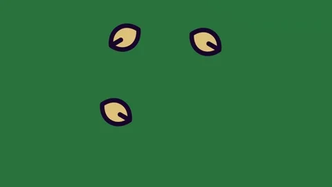 An image of a green background with two eyes and face drawn in the middle on Video stock 335122198