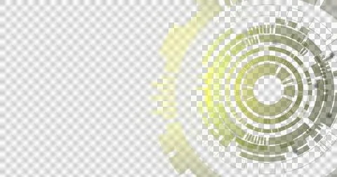 Image of green circular interface spinning over transparent background Ilustração Stock
