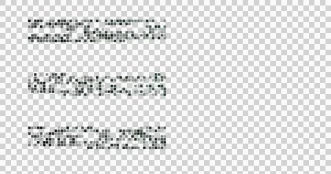 Image of green digital interface squares flickering over transparent background Stock Illustration