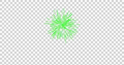 Image of green fireworks exploding on white background Stock Illustration