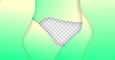 Image of green gradient lines waving in seamless loop on white background Stock Illustration