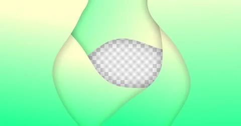 Image of green gradient lines waving in seamless loop on white background Stock Illustration