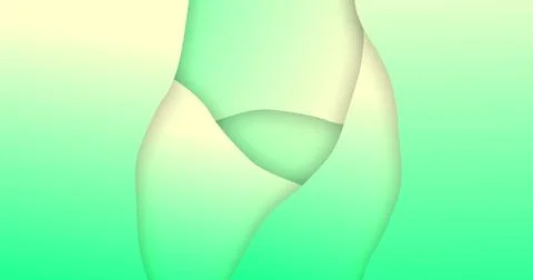 Image of green gradient lines waving in seamless loop Illustrazione stock
