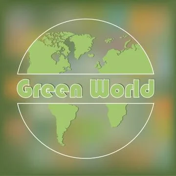 Image of a green planet, illustration Stock Illustration