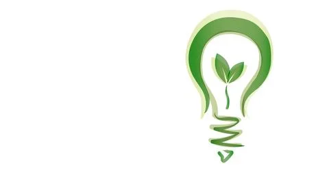 Image of green question mark and lightbulb icons on white background Foto stock