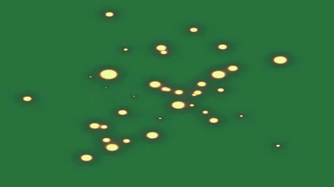 An image of a green screen with background and bunch yellow lights white Video stock 335682190