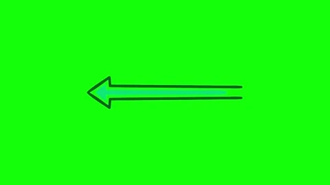 An image of a green screen with black background and white arrow pointing to Vídeo Stock 346199953