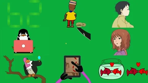 Image green screen numbers it cartoon character yellow shirt red pants. Stock Footage 310562709