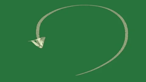 An image of a green screen with white arrow and bird on background in the Видео 335131893