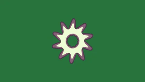 An image of a green screen with white background and circular object on star Видео 335065555