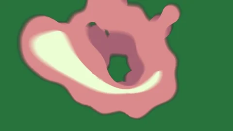 An image of a green screen with white background and pink circle center oval Video stock 335065617