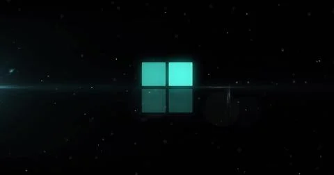Image of green squares and data processing over dark background Foto stock