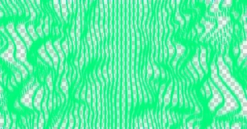 Image of green waves moving on seamless loop on transparent background Stock Illustration