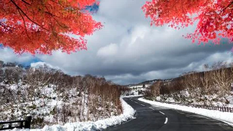 An image of hakkoda mountain Stock Photos