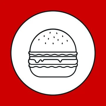 Image of a hamburger. Vector illustration イラスト素材