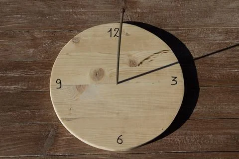 Image of a hand built sun shade clock. Stock Photos
