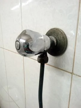 This is the image of handle of tap Stock Photos